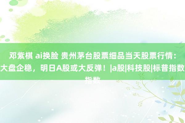 邓紫棋 ai换脸 贵州茅台股票细品当天股票行情：大盘企稳，明日A股或大反弹！|a股|科技股|标普指数