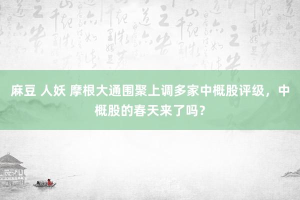 麻豆 人妖 摩根大通围聚上调多家中概股评级，中概股的春天来了吗？